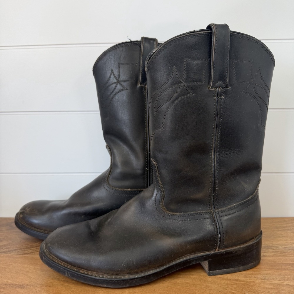 Durango Distressed Leather Cowboy Western Roper Boots Shoes Men's 8 EE Wide